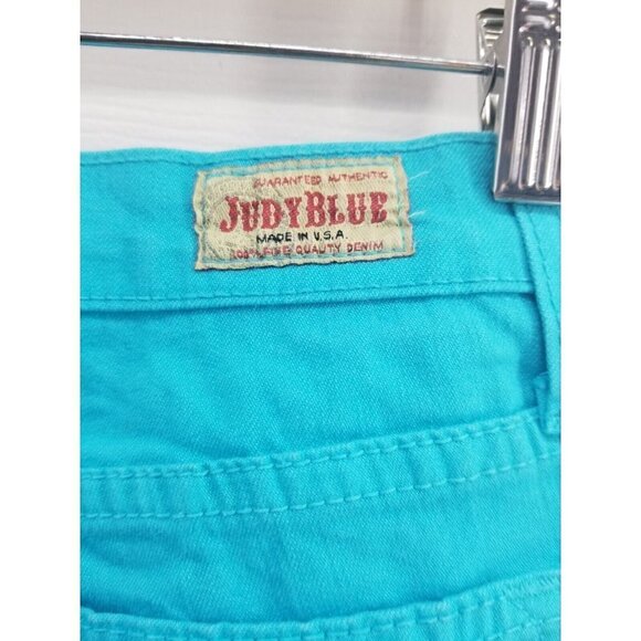 Judy Blue Colored Jeans Bright Blue Skinny Size 7 or 28 X 32 - Picture 4 of 9